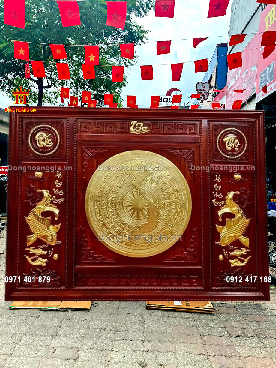 Đồng Hoàng Gia nhận chế tác tranh trống đồng cá chép theo yêu cầu